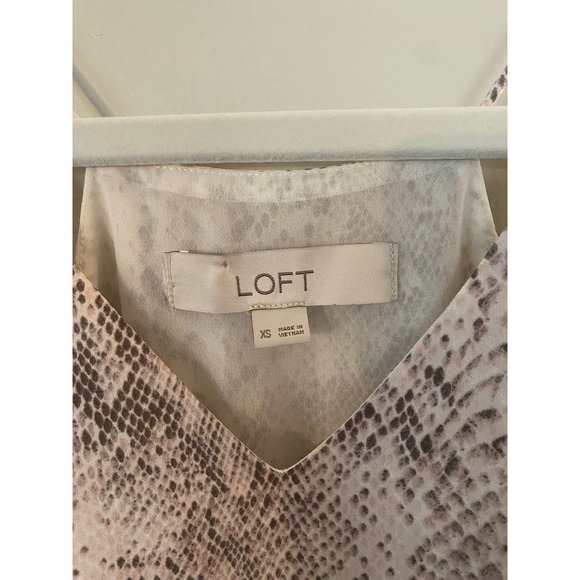 Loft xs cute lightweight airy snakeskin tank blouse 0008 - Picture 4 of 8